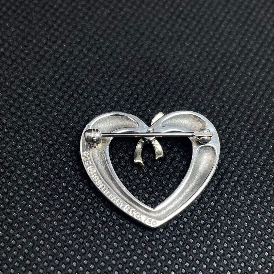TIFFANY&CO. ブローチ　ハート　リボン　750 18金　#A-80