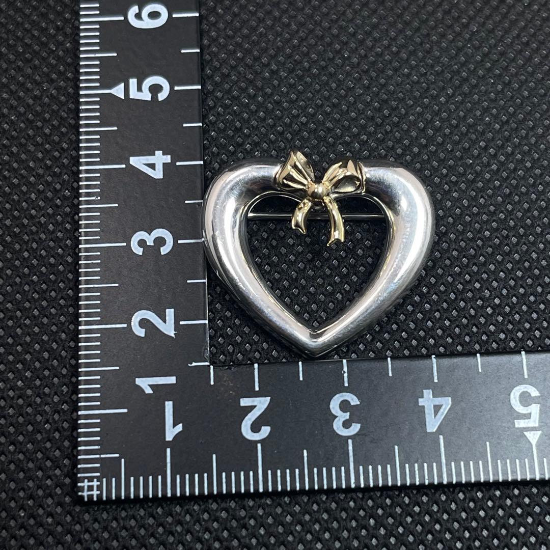 TIFFANY&CO. ブローチ　ハート　リボン　750 18金　#A-80