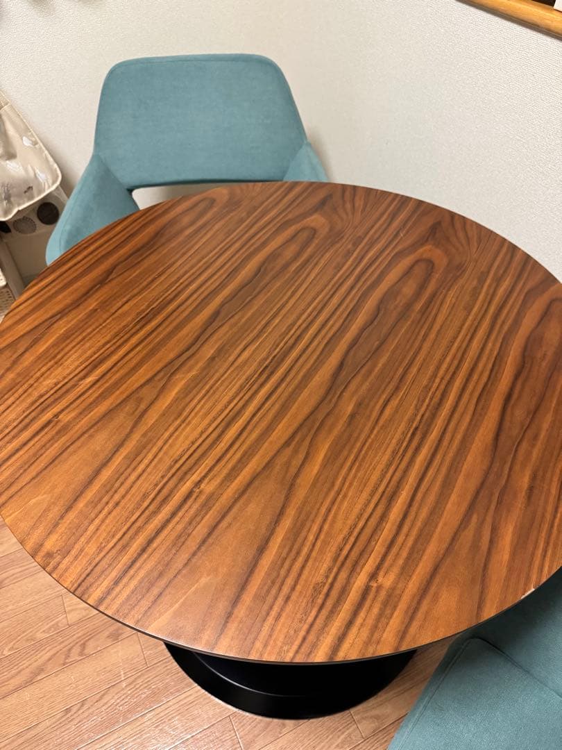 ニトリ DTコルナ ウォルナット 円形テーブル