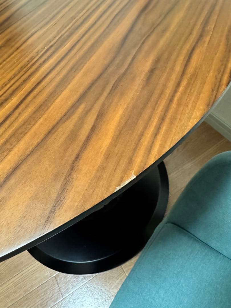 ニトリ DTコルナ ウォルナット 円形テーブル