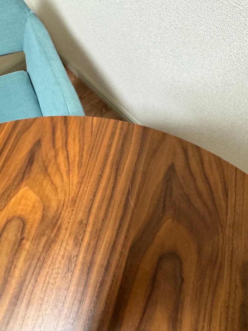 ニトリ DTコルナ ウォルナット 円形テーブル