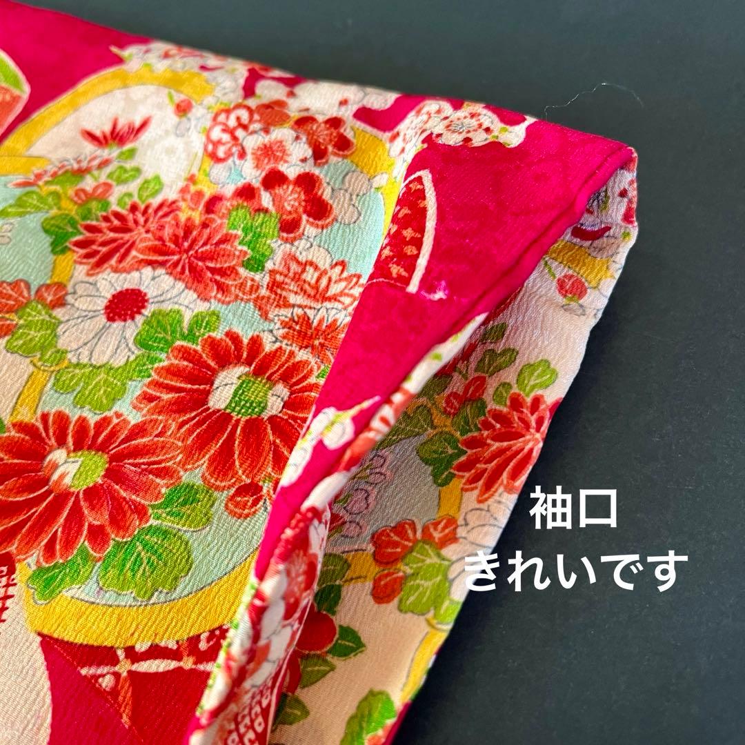 正絹 アンティーク着物 レトロ着物 ☆宝船 鶴丸 おめでたいがいっぱい 七五三
