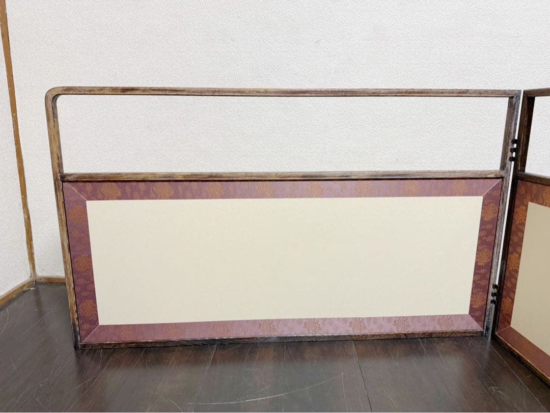 茶道具 桑缘 雲鵬 風炉先屏風 裏白 上透かし 両面使い 茶室道具