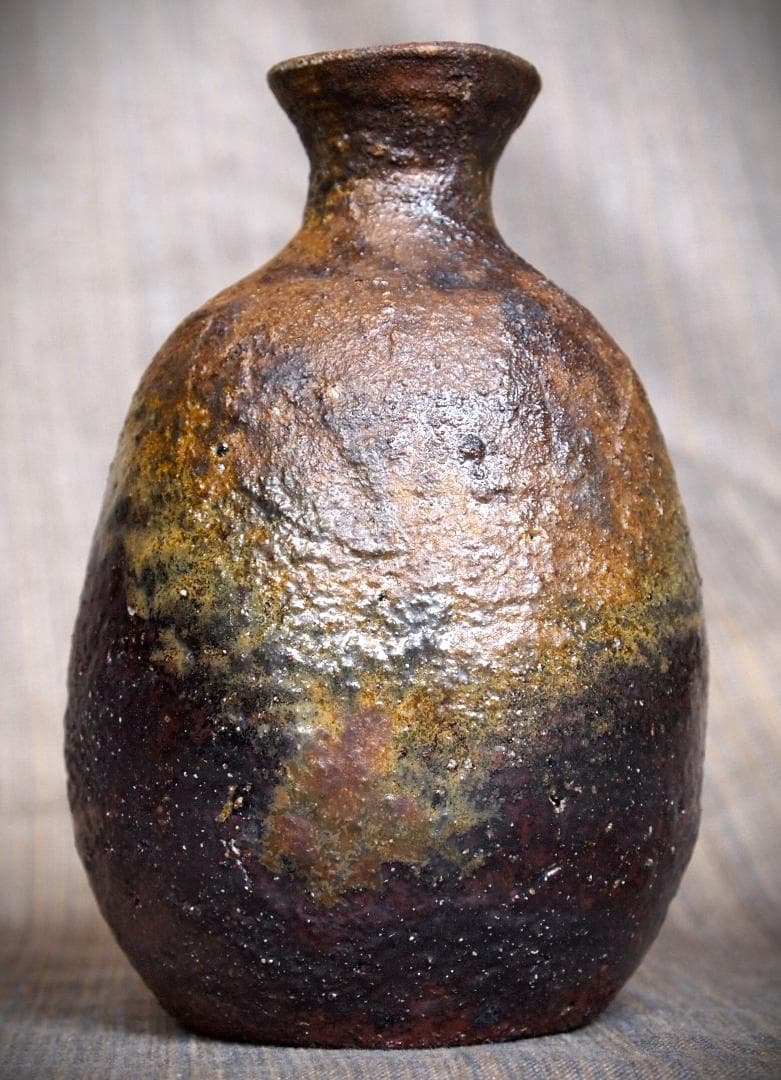 希少作★小山日出男★黒備前窯変徳利