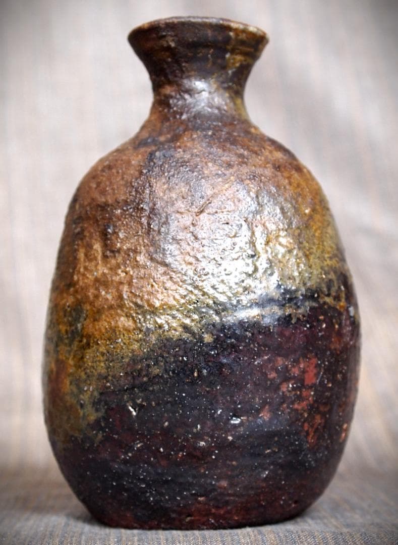 希少作★小山日出男★黒備前窯変徳利