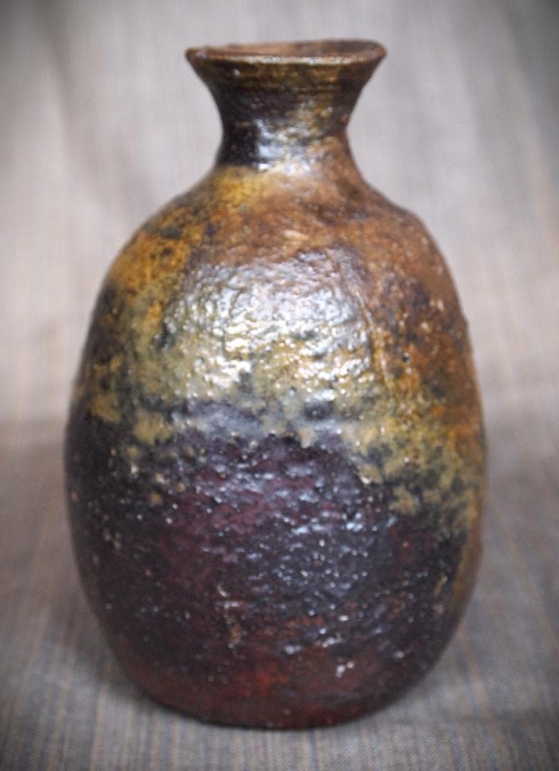 希少作★小山日出男★黒備前窯変徳利