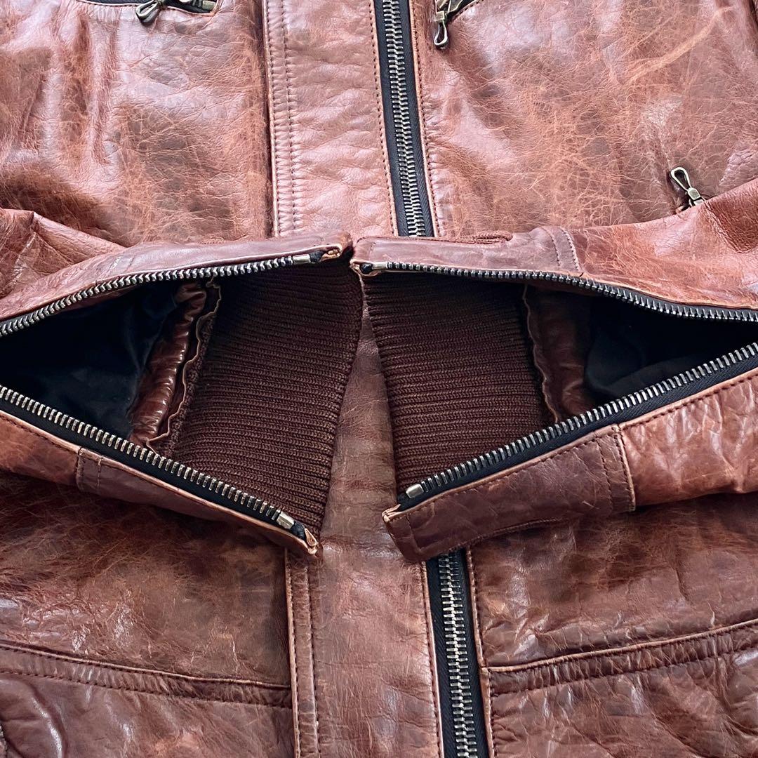 【美品】赤西仁着用モデル SHELLAC 牛革 ライダースジャケット