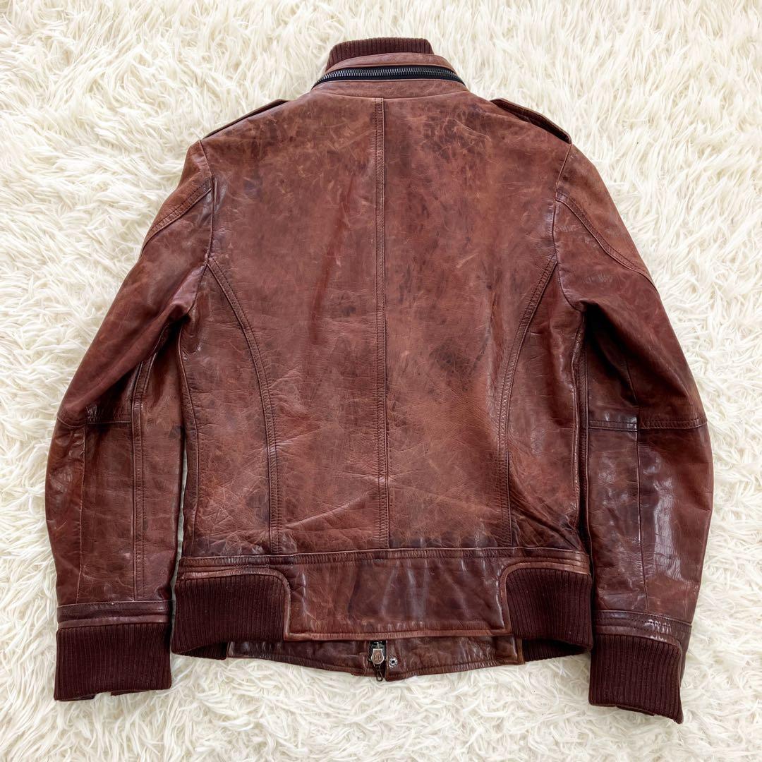 【美品】赤西仁着用モデル SHELLAC 牛革 ライダースジャケット