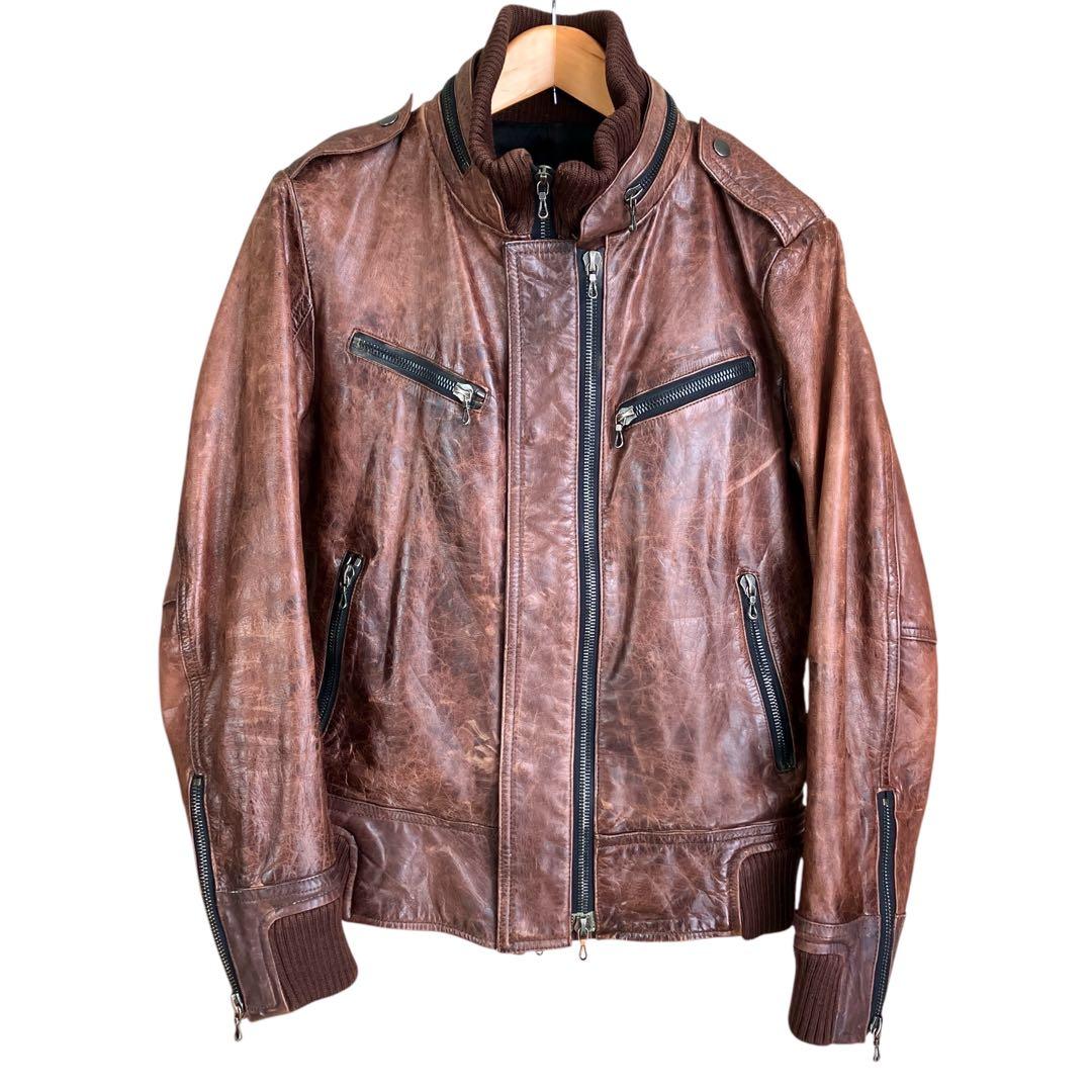 【美品】赤西仁着用モデル SHELLAC 牛革 ライダースジャケット