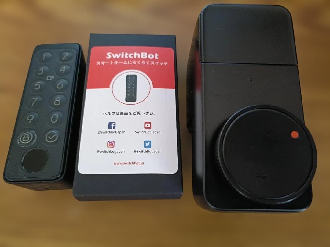 Switch Bot　ロックPRO、指紋認証パッド、閉開センサーのセット