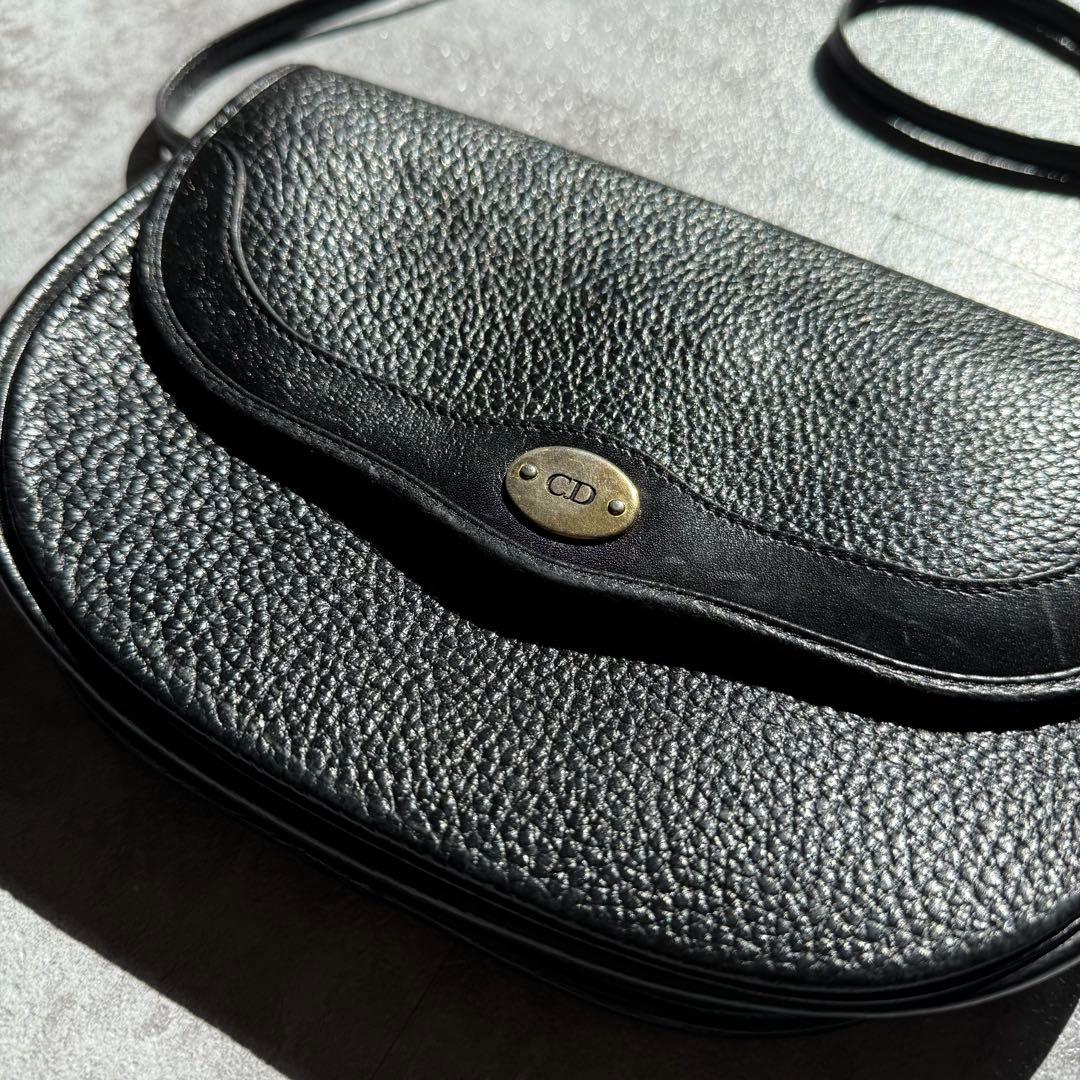 バッグ Christian Dior lether sholder bag black