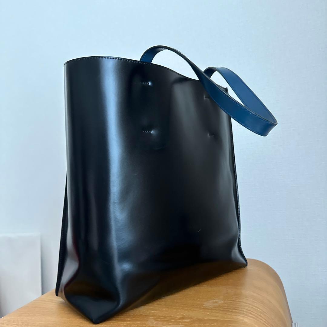 MARNI MUSEO ネイビー レザートートバッグ