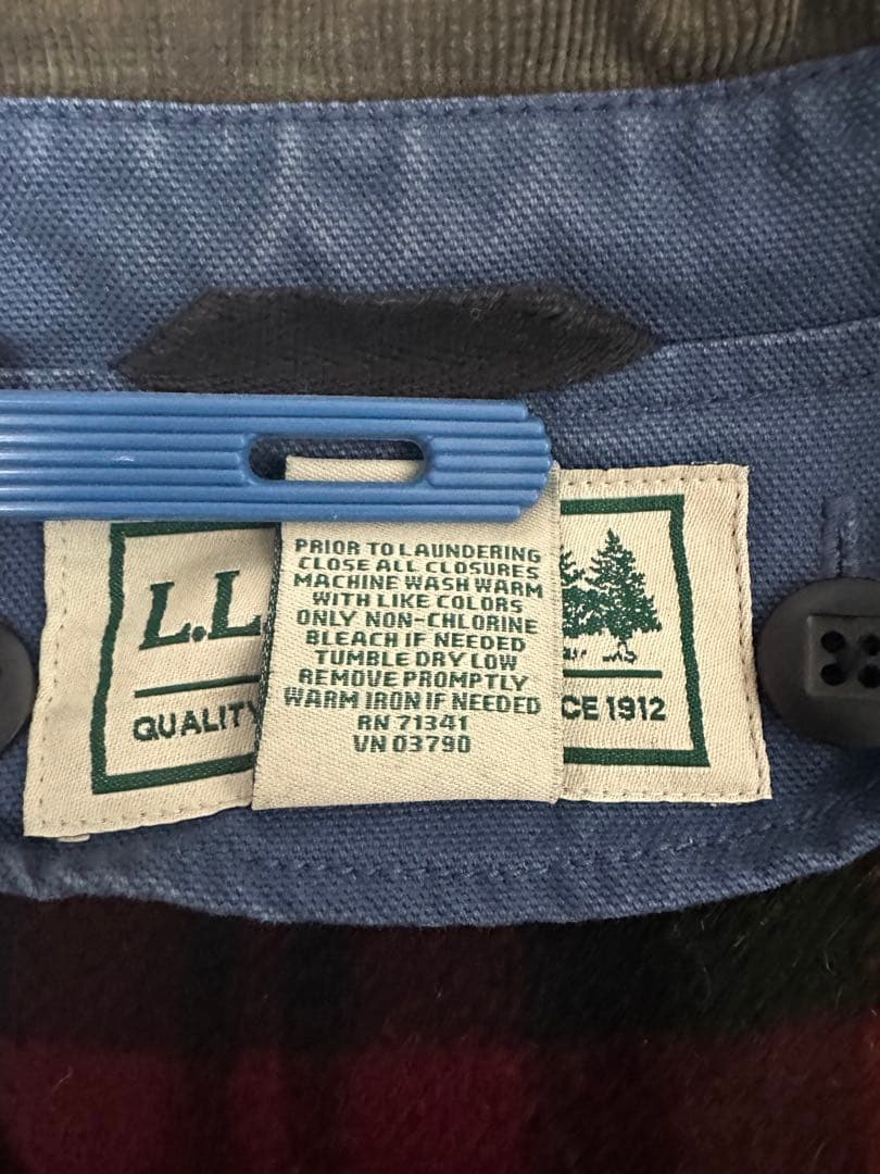 【レアカラー超美品】L.L.Beanハンティングジャケット ブルー ライナー付き
