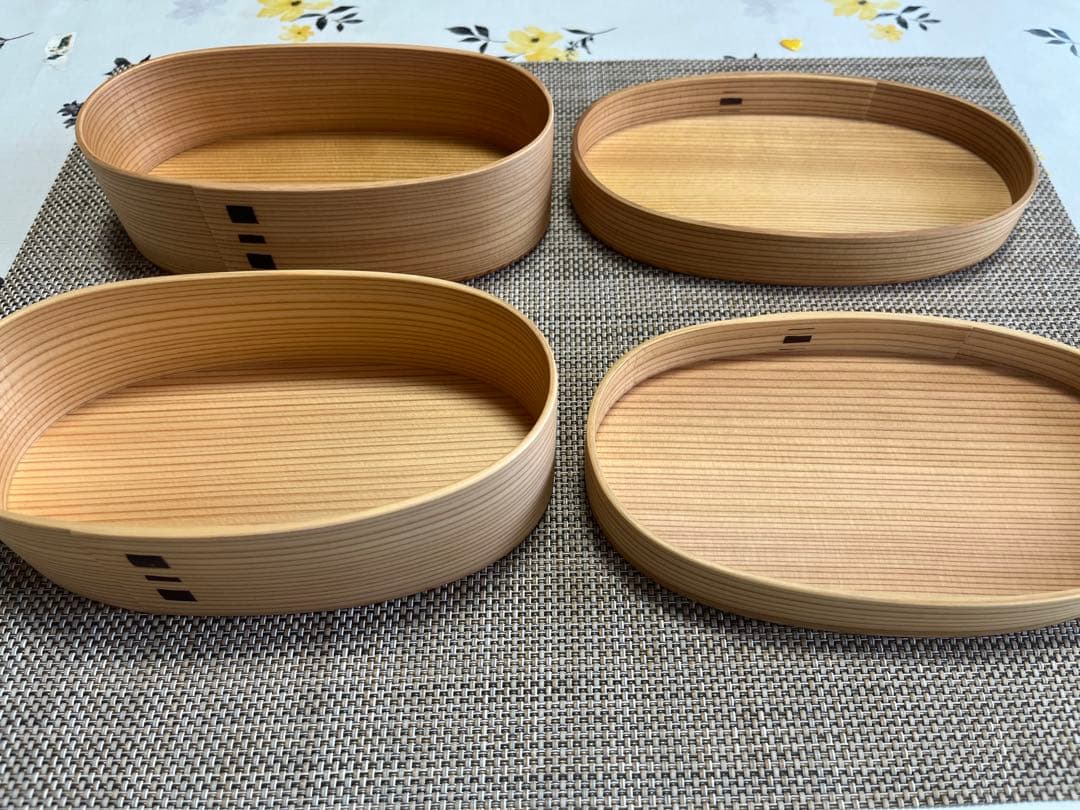 【新品未使用】　大館曲げわっぱ　お弁当箱（中）　2個セット