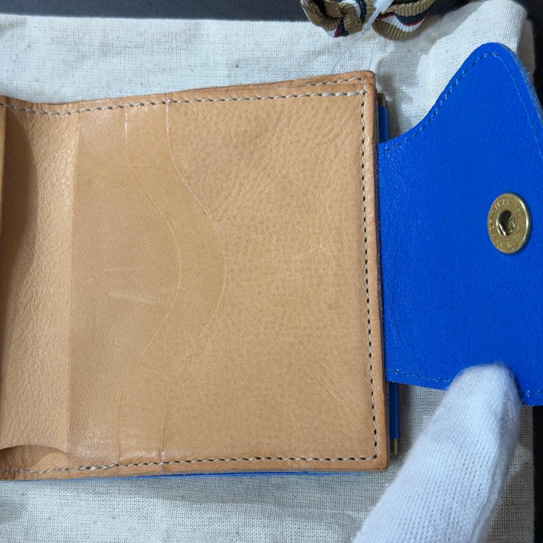 【新品未使用】イルビゾンテ 二つ折り 財布 がま口 ロゴ ブルー系　セット