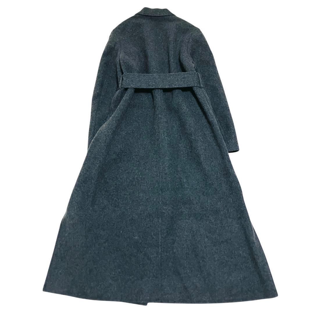 23AW anuans リバーロングチェスターコート ピュアウール グレー