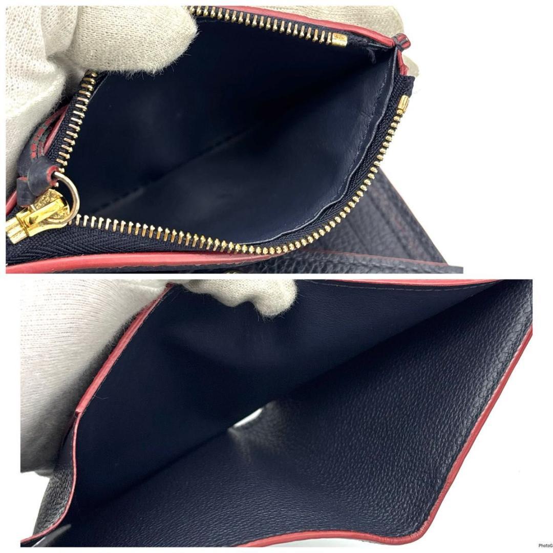 ルイヴィトン アンプラント ヴィクトリーヌ マリーヌルージュ 三つ折り財布