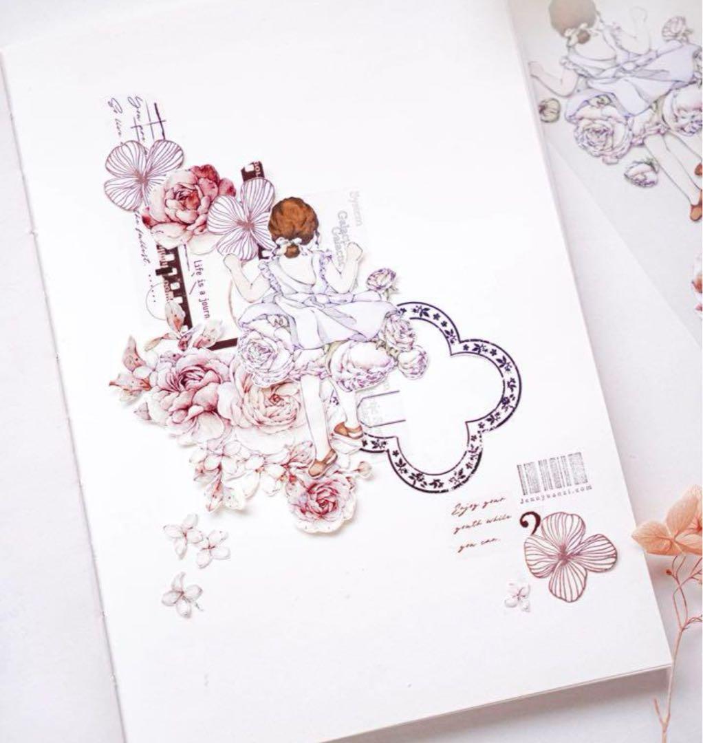 新品　枠素材のおすそ分け　コラージュベース素材　5種　100頁　160枚