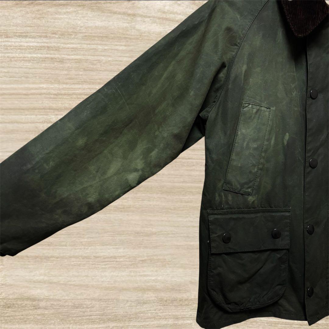 ニ*ー様 美品 Barbour ビデイル 英国 ワックスジャケット グリーン S