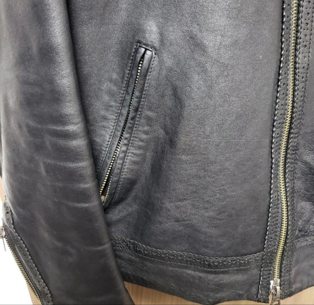 ☆レア☆ nano universe 馬革 レザージャケット Lサイズ