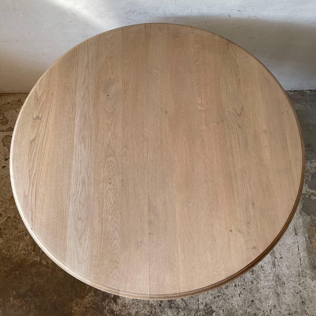 ビンテージ　ラウンドダイニングテーブル　 剥離