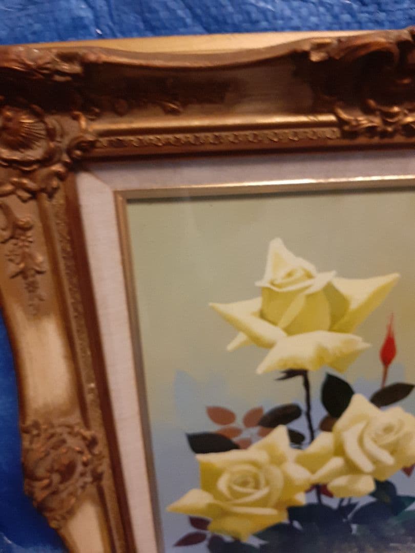 今泉一郎 油彩画 花 バラ 薔薇 油絵