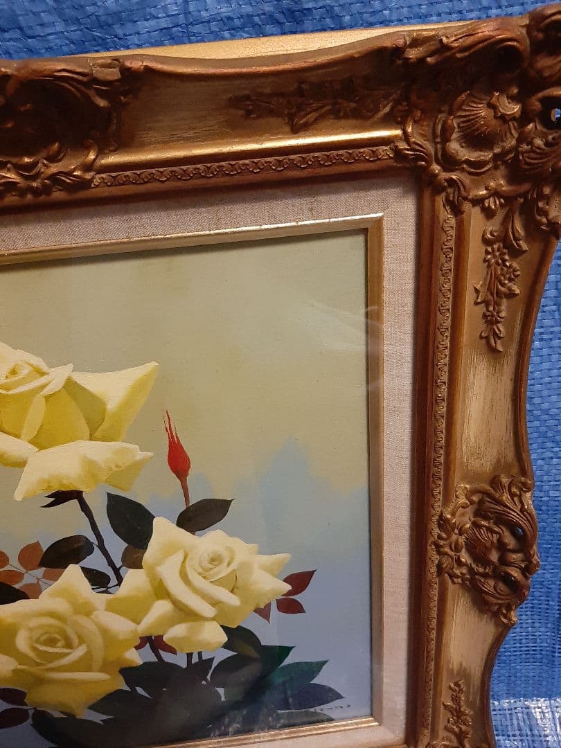 今泉一郎 油彩画 花 バラ 薔薇 油絵