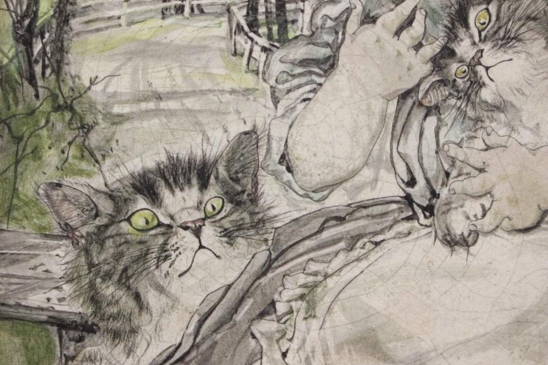 藤田嗣治 エスタンプリトグラフ 森の中の少女 3/150