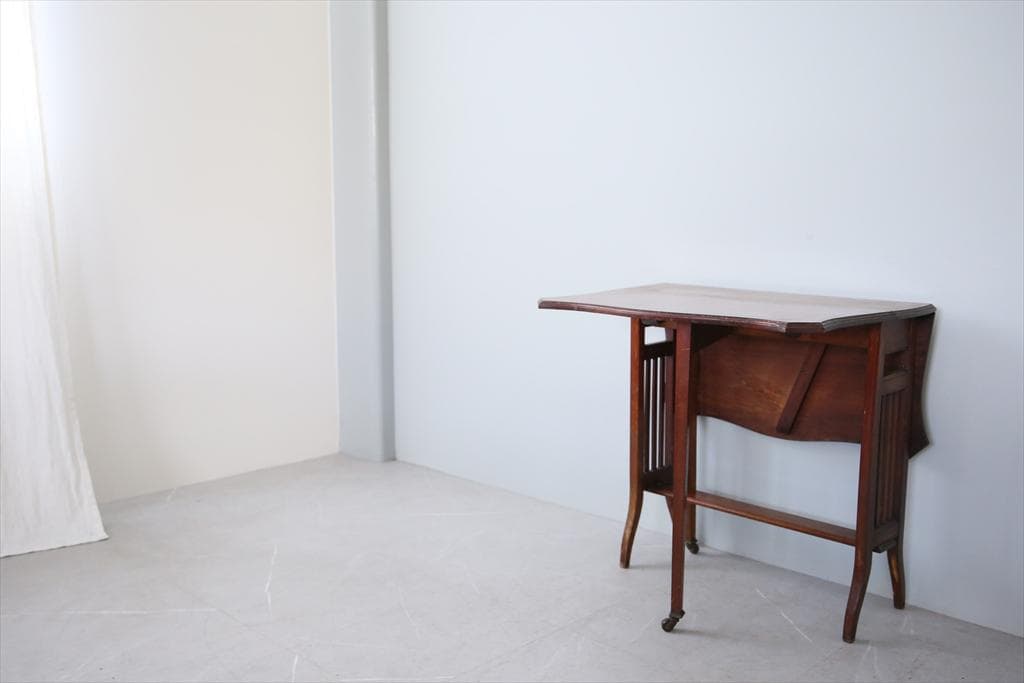 英国アンティーク木製ゲートレッグテーブル/ダイニング机/バタフライ(88-14)