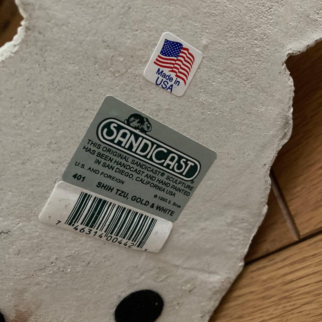 サンディキャスト社製　シー・ズー（ゴールド＆ホワイト）　置物　ヴィンテージ