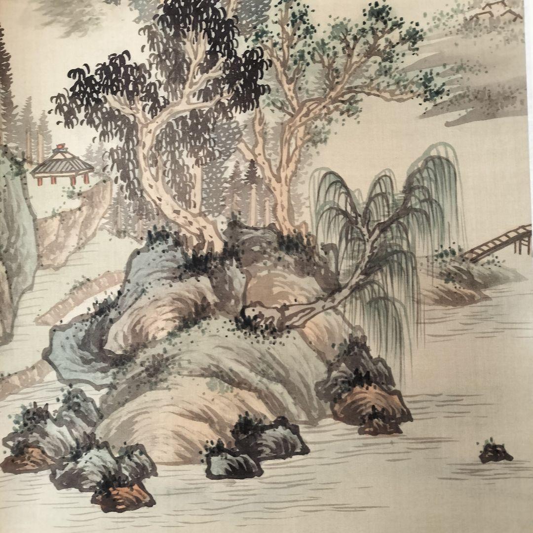 ②中国山水画 掛軸