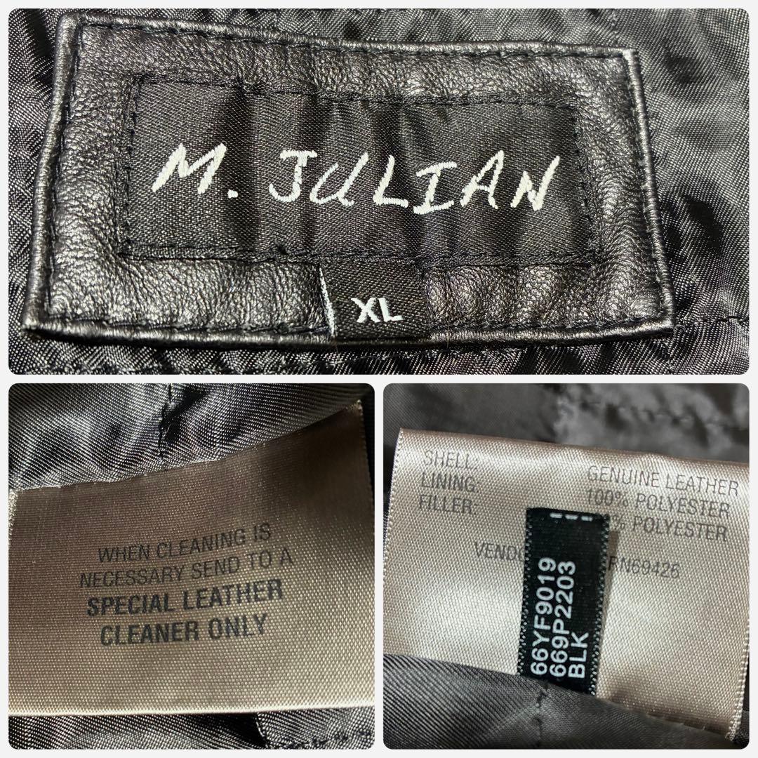 美品/XLサイズ✨ラムレザー シングル ライダースジャケット 羊革 ブラック