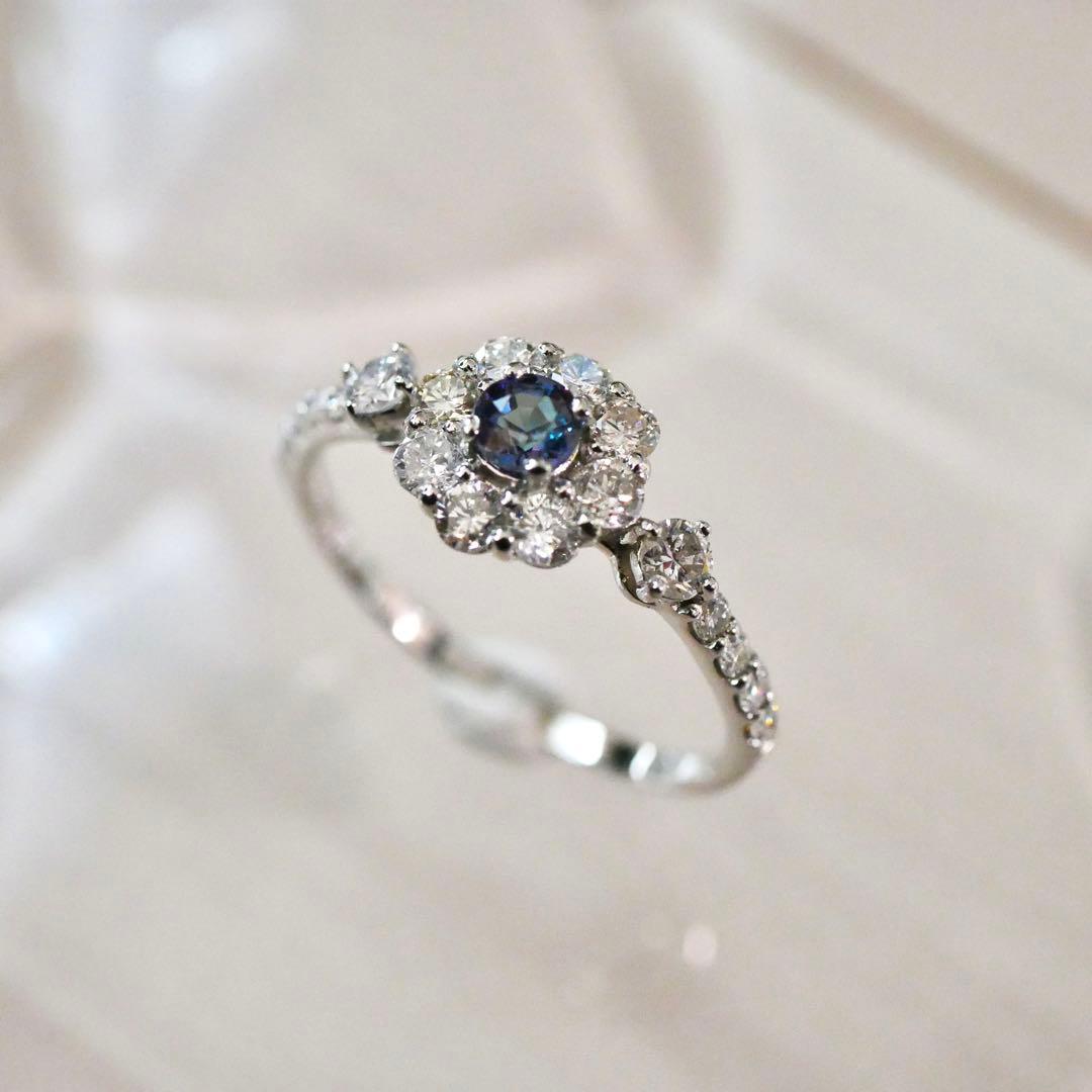 ちかいわ様♡【新品】ブラジル産 アレキサンドライト Pt950 リング 鑑別書付