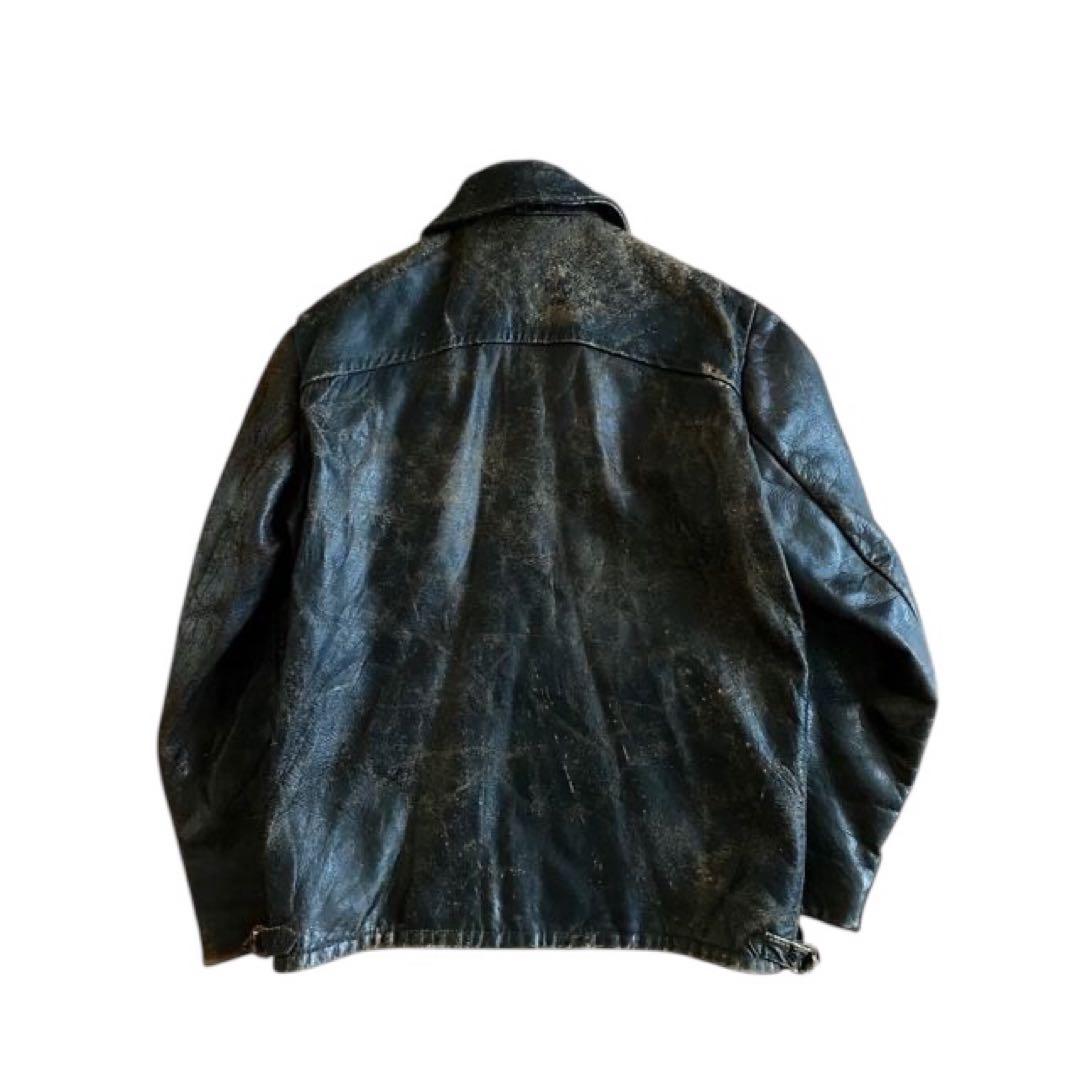 超希少✨　50s EUライダースジャケット　レザー ヴィンテージ　デッドストック