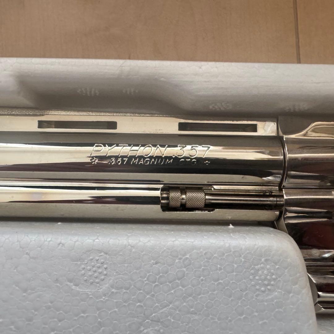 【Rモデル】 タナカ コルトパイソン　ニッケルフィニッシュ　6インチ ガスガン