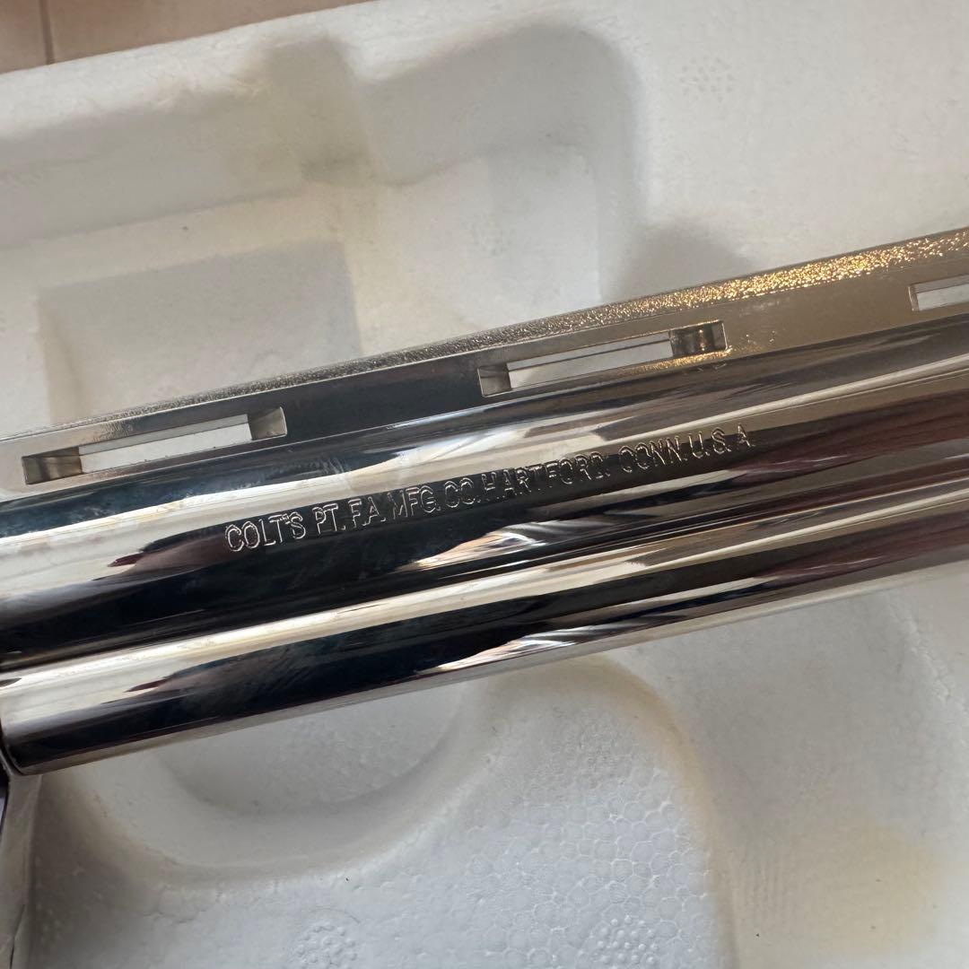 【Rモデル】 タナカ コルトパイソン　ニッケルフィニッシュ　6インチ ガスガン