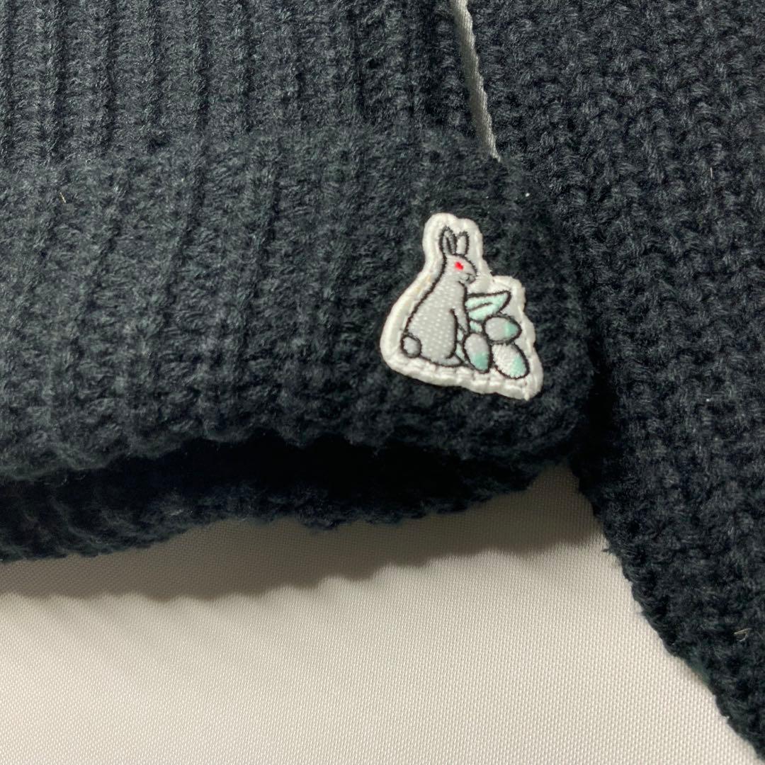 【希少】　FR2 月桃　Bunny Ears Beanie ニット帽　ブラック