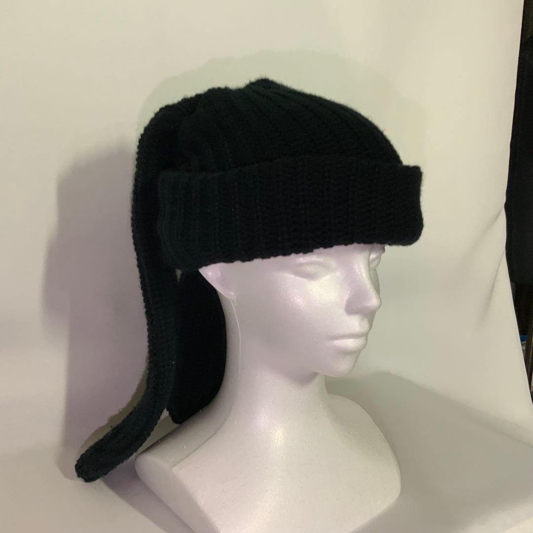 【希少】　FR2 月桃　Bunny Ears Beanie ニット帽　ブラック