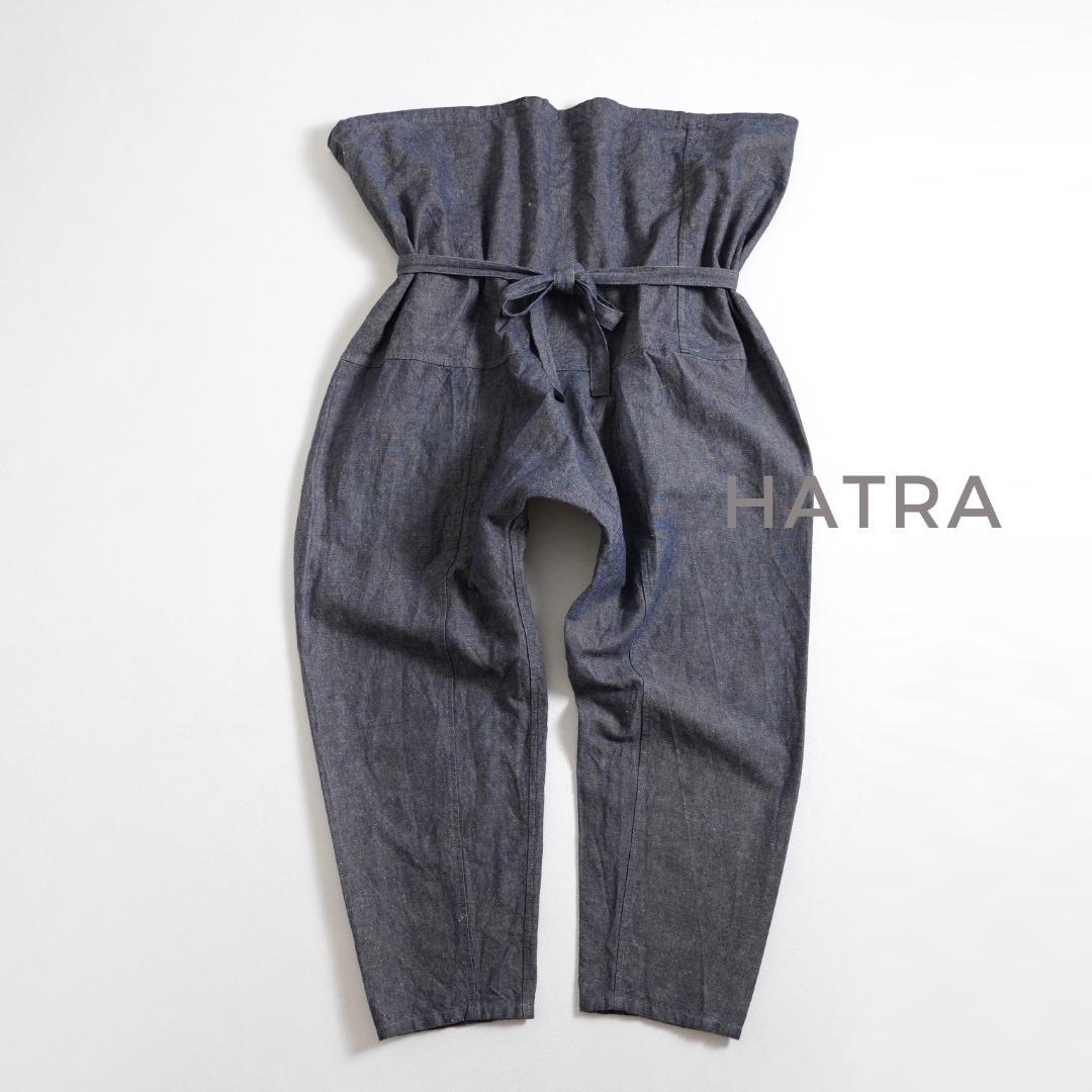 417u*ハトラ hatra コットン リネン 巻き ワイド パンツ.
