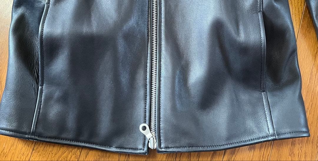 ◆shipsシップス　本革ラムレザージャケット　シングル黒L アローズビームス◆