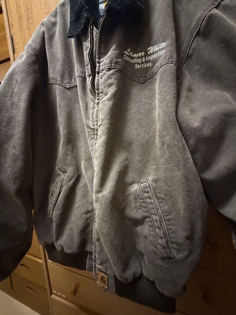 Carhartt ダックジャケット ブラウン 企業ロゴ