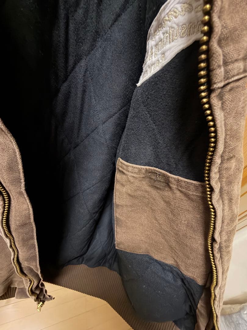 Carhartt ダックジャケット ブラウン 企業ロゴ