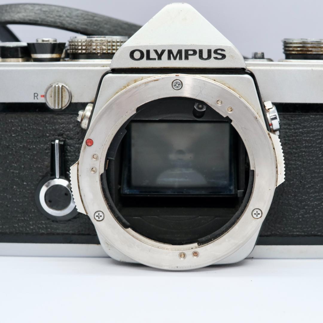 【美品】OLYMPUS OM-1 レンズ2本 木製グリップ付　フイルムカメラ