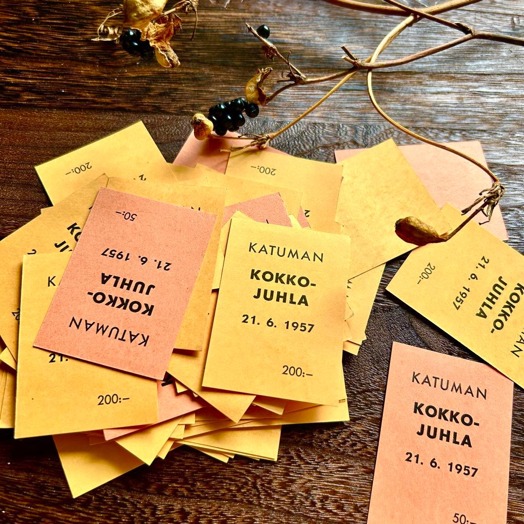 ヴィンテージチケット　1957年　フィンランド夏至祭　28枚セット