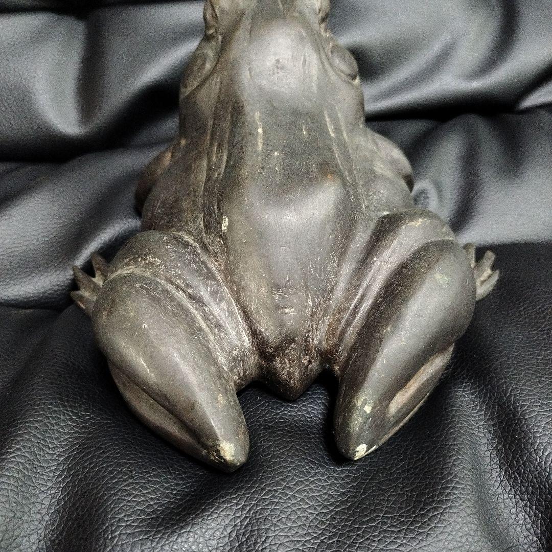 アンティーク 金属製 蛙 骨董