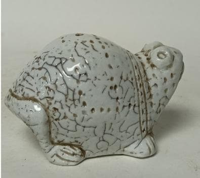 ■観心時代旧蔵■珍品朝鮮 高麗磁 朝鮮古陶磁器 古高麗 李朝時代 高麗白磁亀水滴