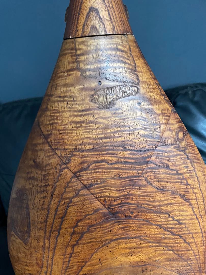 極上品　玉杢　五弦　筑前琵琶 時代物　和楽器