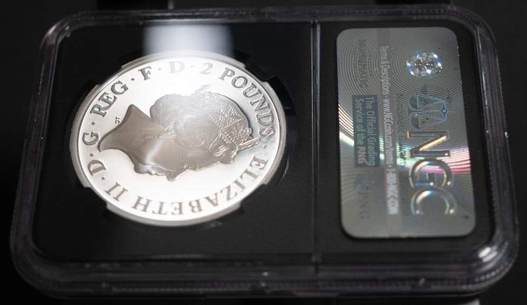 2017 クイーンズビースト ライオン NGC PF70UC 2ポンド 銀貨