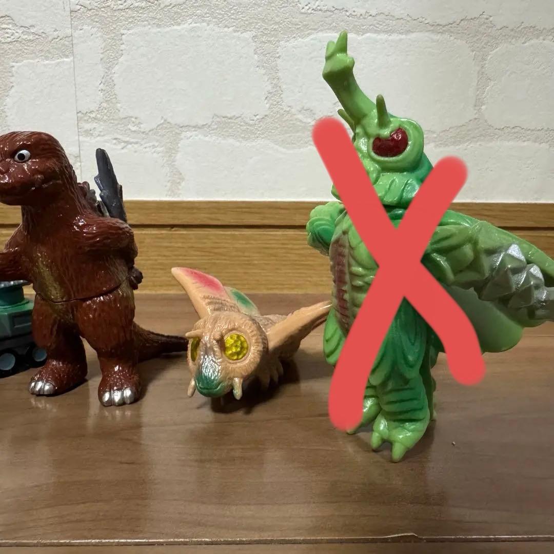 マーミット ミニソフビ 4点セット ゴジラ モスラ メガロ飛行 メーサー車