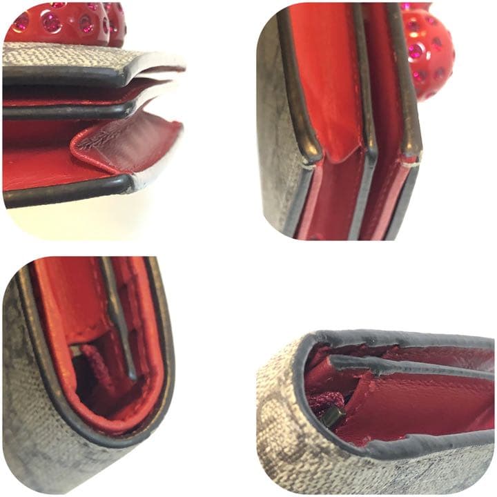 GUCCI グッチ GG スプリーム チェリー コンパクト財布